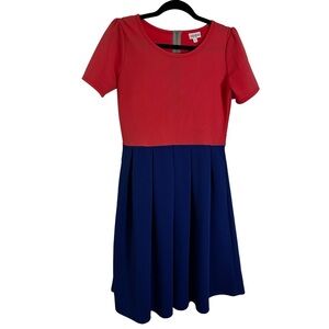 LuLaRoe Amelia Color Block Dress Size Medium